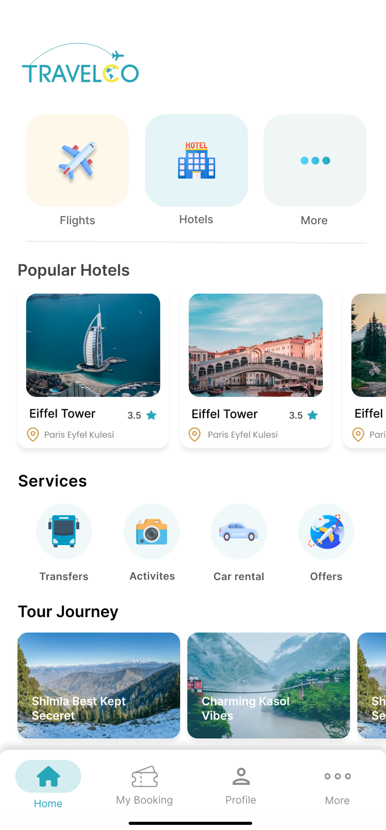 Travelco application preview